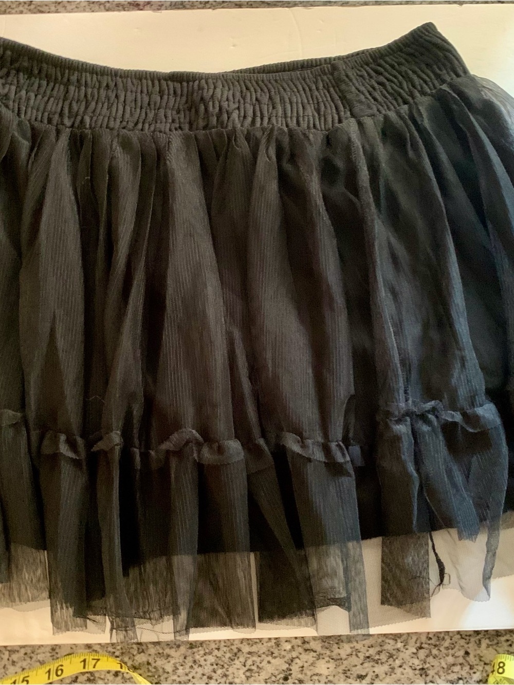 Xhilaration Black Tiered Mesh Mini Skirt #0013